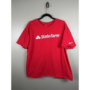 Nike State Farm Promo T-Shirt Red XXL Funny Insurance Logo Tee